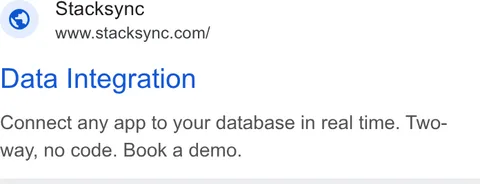 An ad Stacksync is running