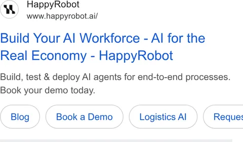 An ad HappyRobot is running