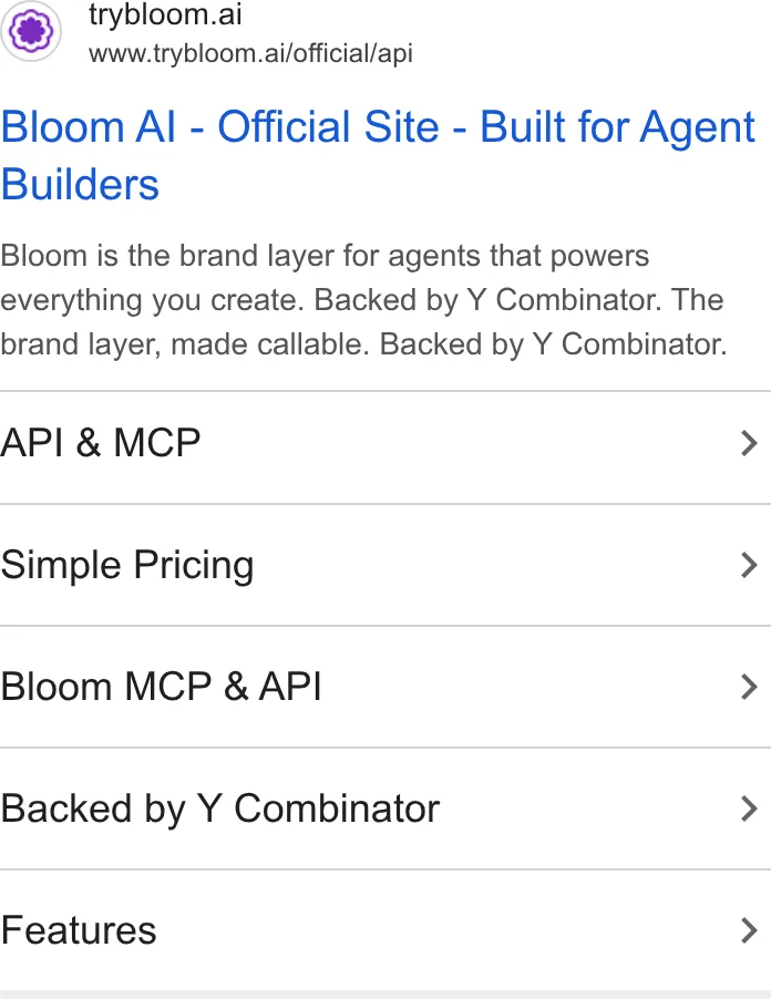 An ad Bloom is running