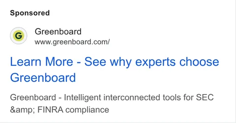 An ad Greenboard is running
