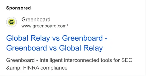 An ad Greenboard is running