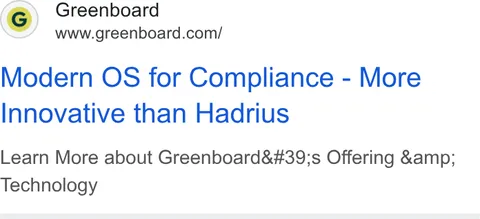 An ad Greenboard is running