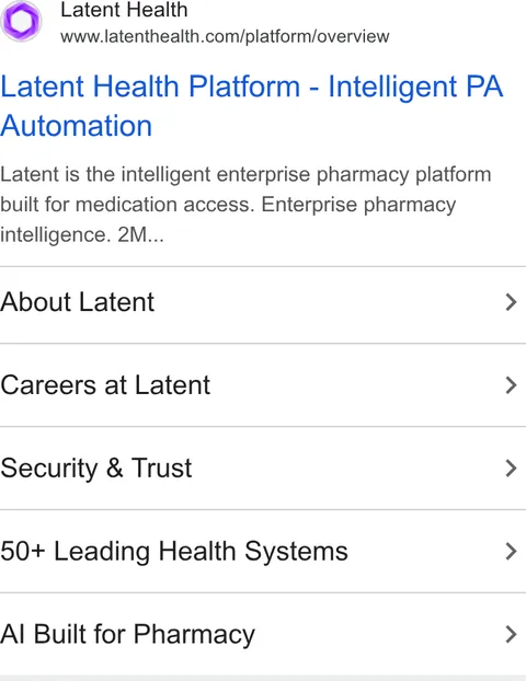 An ad Latent Health is running