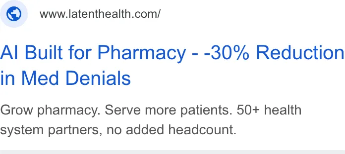 An ad Latent Health is running
