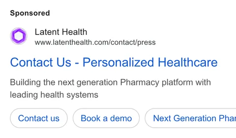 An ad Latent Health is running