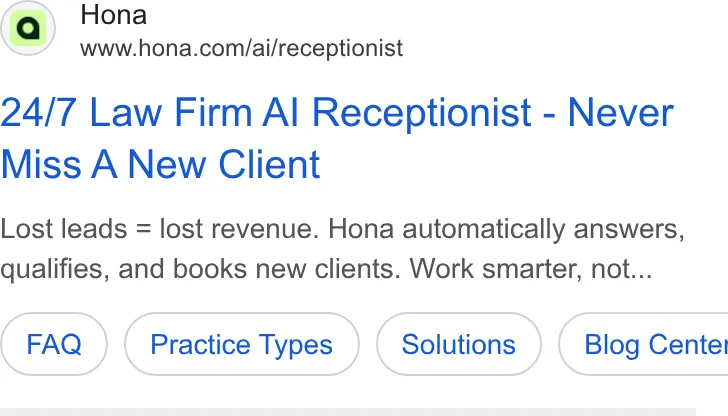An ad Hona is running