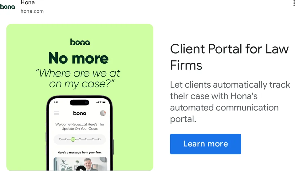 An ad Hona is running