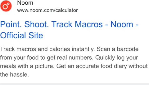 An ad Noom is running