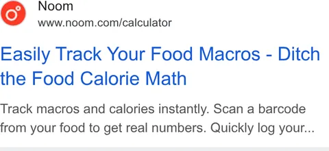 An ad Noom is running