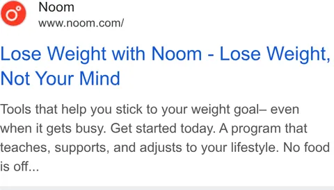 An ad Noom is running
