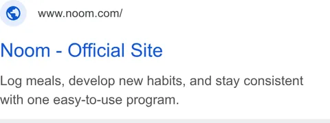 An ad Noom is running