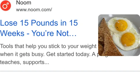 An ad Noom is running