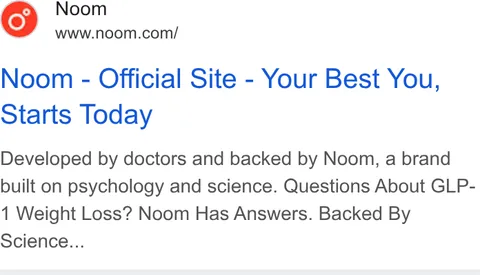 An ad Noom is running