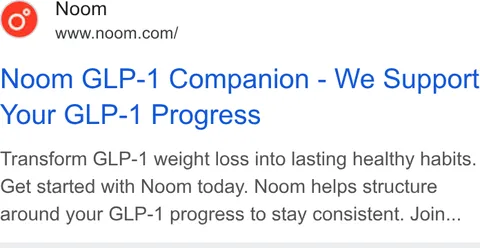 An ad Noom is running