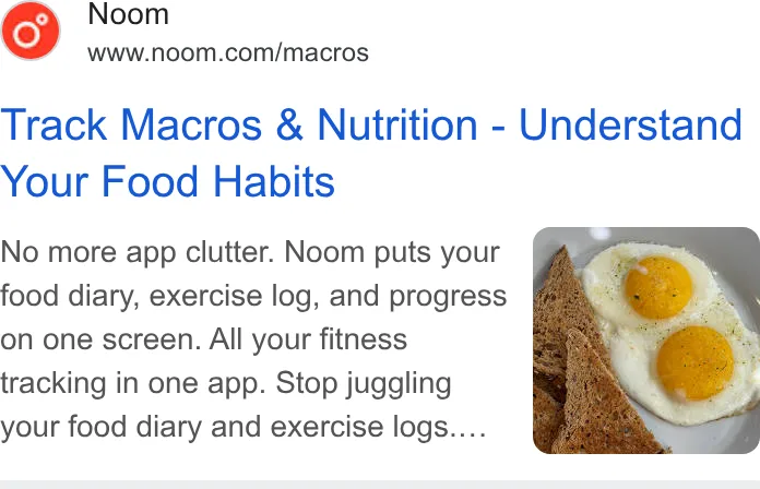 An ad Noom is running