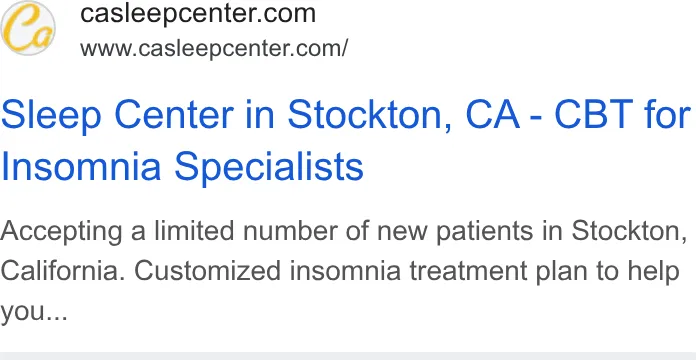 An ad Stellar Sleep is running