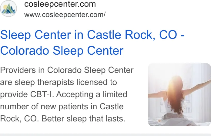 An ad Stellar Sleep is running