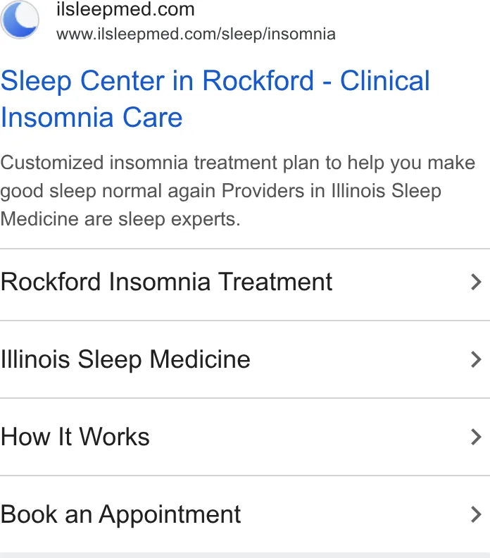 An ad Stellar Sleep is running