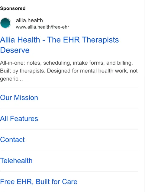 An ad Allia is running