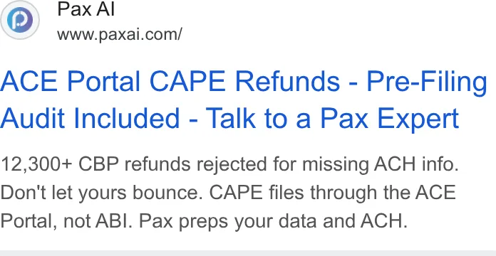 An ad Pax AI is running