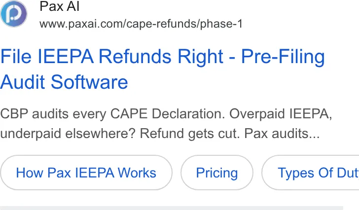 An ad Pax AI is running