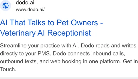 An ad Dodo is running