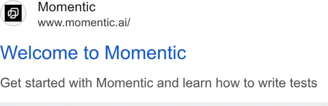 An ad Momentic is running