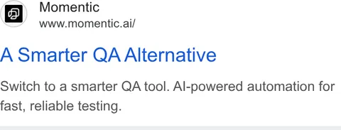 An ad Momentic is running