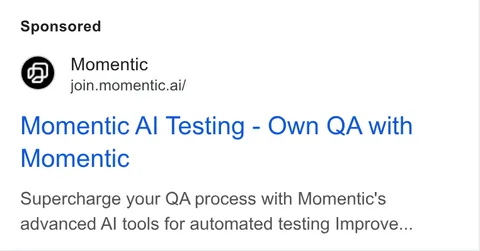 An ad Momentic is running