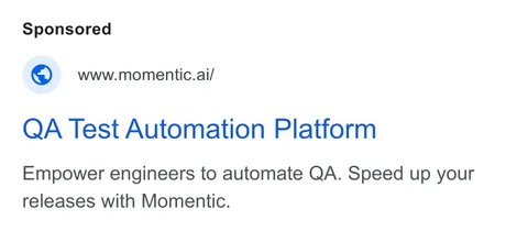 An ad Momentic is running
