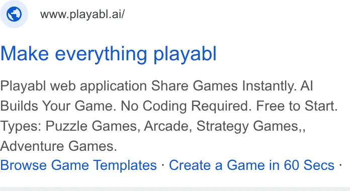 An ad Playabl is running