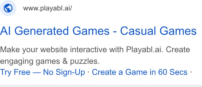 An ad Playabl is running
