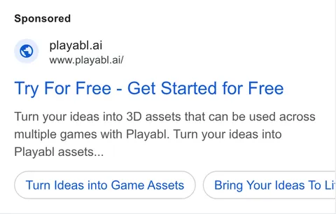An ad Playabl is running