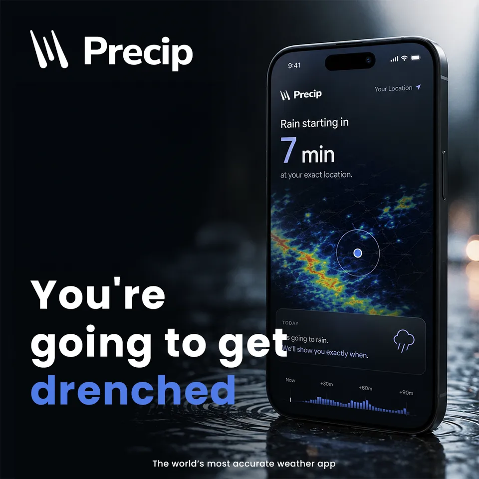 An ad Precip is running