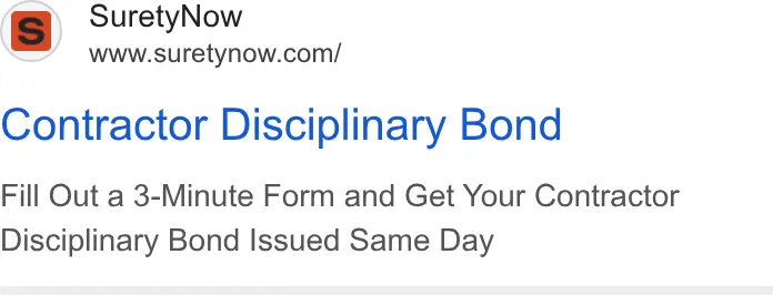 An ad SuretyNow is running