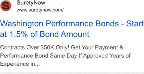 An ad SuretyNow is running
