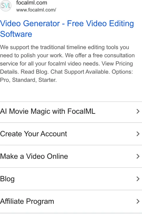 An ad Focalml is running