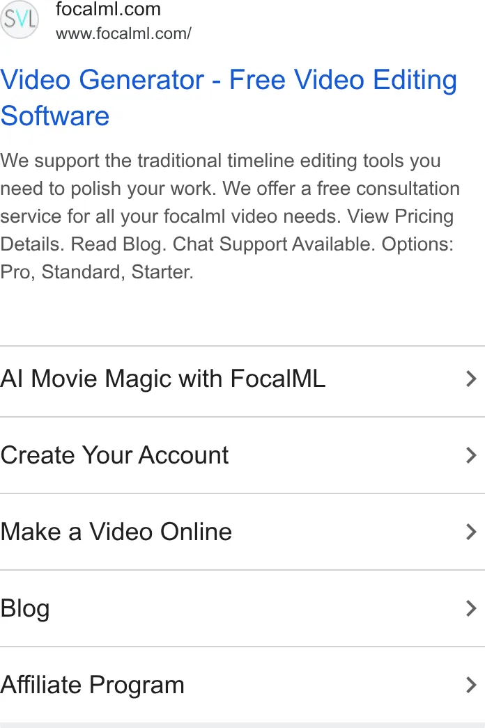 An ad Focalml is running