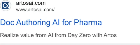 An ad Artos AI is running