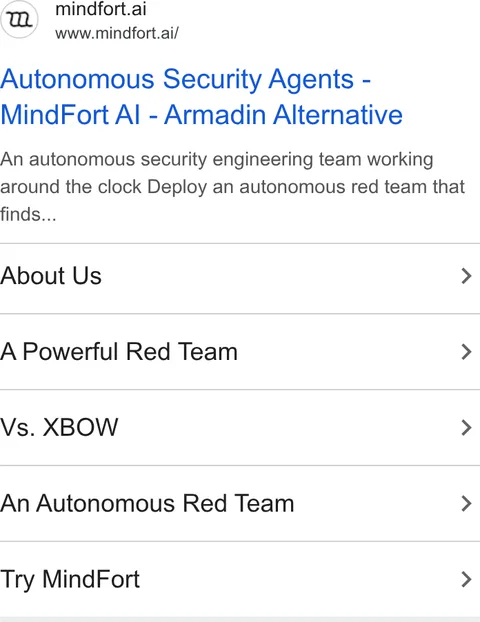 An ad MindFort is running