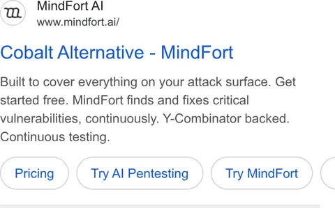 An ad MindFort is running