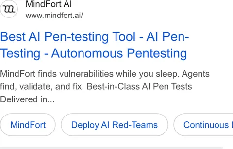 An ad MindFort is running
