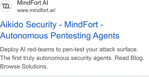 An ad MindFort is running