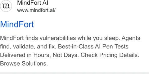 An ad MindFort is running
