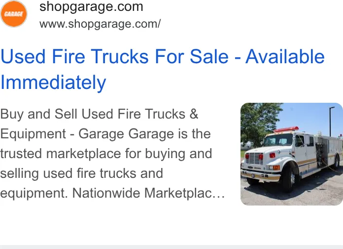An ad Shopgarage is running