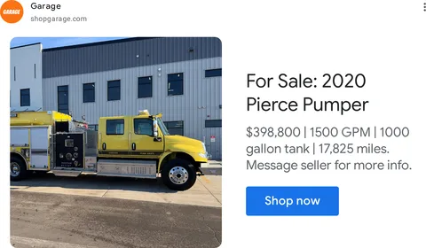 An ad Shopgarage is running