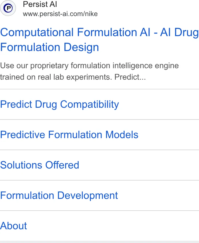 An ad Persist AI is running