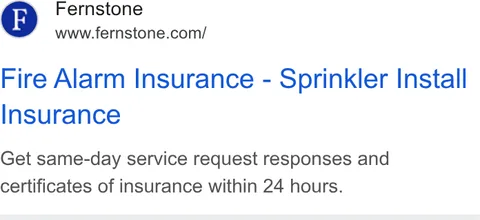 An ad Fernstone Insurance is running
