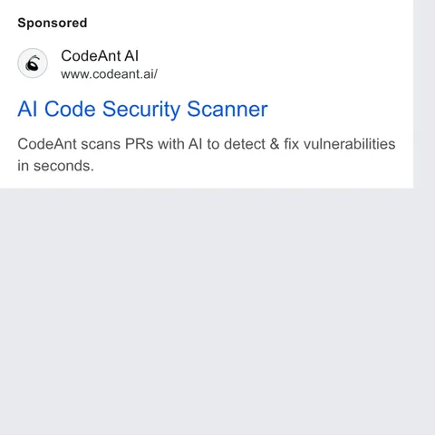 An ad CodeAnt AI is running
