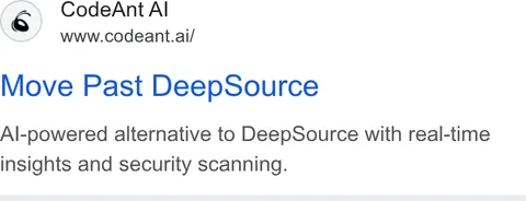 An ad CodeAnt AI is running